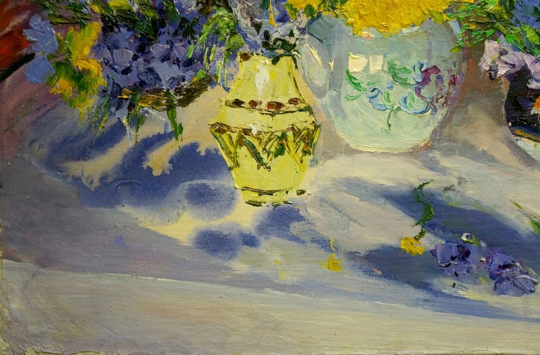 Oil painting Flowers in pots Shapovalov Sergey Gavrilovich - 2