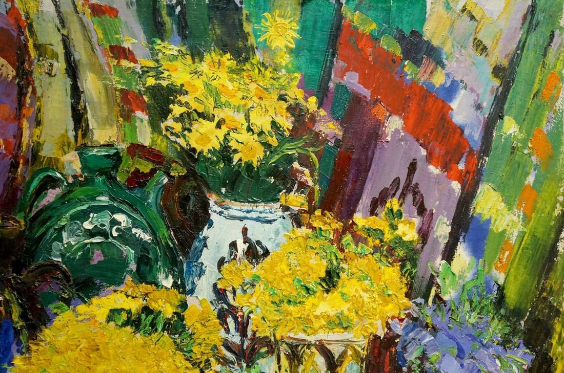 Oil painting Flowers in pots Shapovalov Sergey Gavrilovich - 5