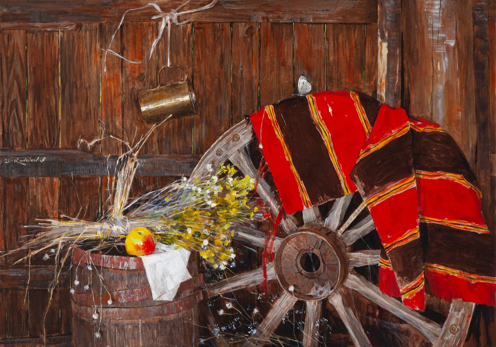 Oil painting September Ukrainian Artist: Title: Oil painting September Ukrainian Artist Description: 56KV Painter: Kovaliov V. S?ze: 70x100 cm/x inches Components: oil, canvas Original painting from our collection ERA: 2021 Short
