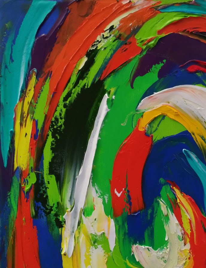 Abstract Oil painting Universe Nina L - 4