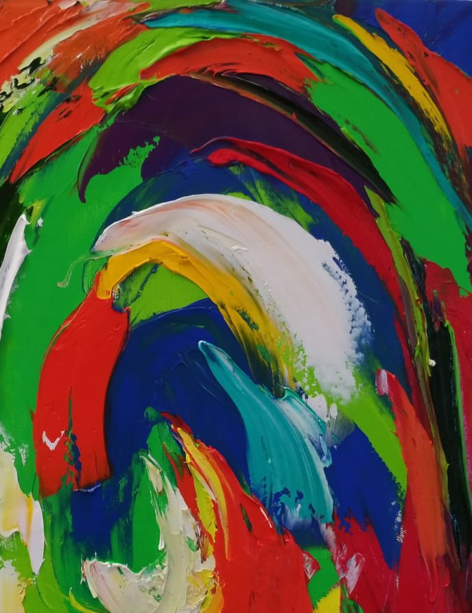 Abstract Oil painting Universe Nina L - 5