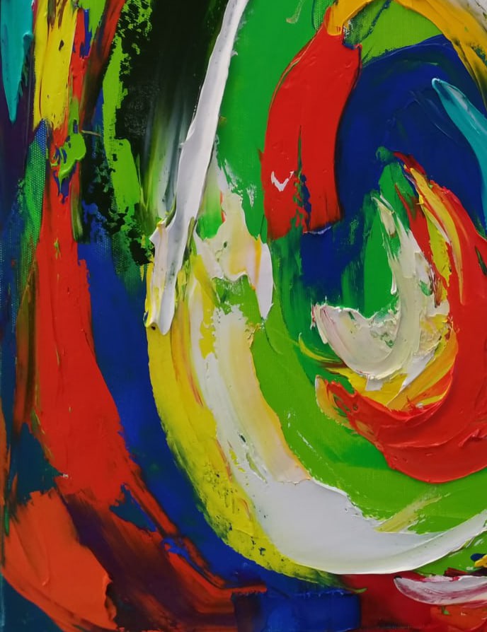 Abstract Oil painting Universe Nina L - 6