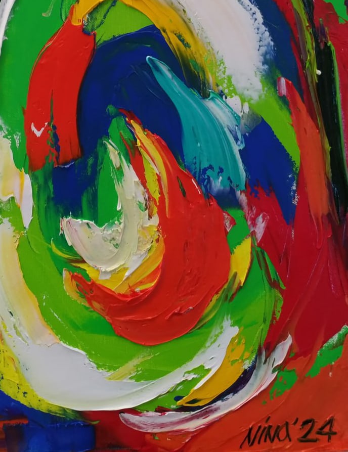 Abstract Oil painting Universe Nina L - 7