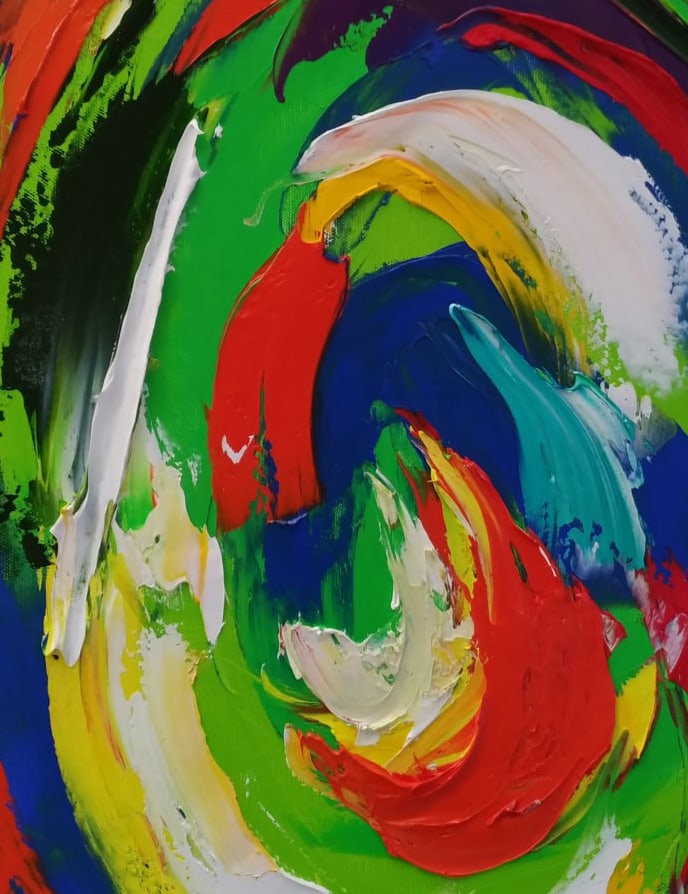 Abstract Oil painting Universe Nina L - 8