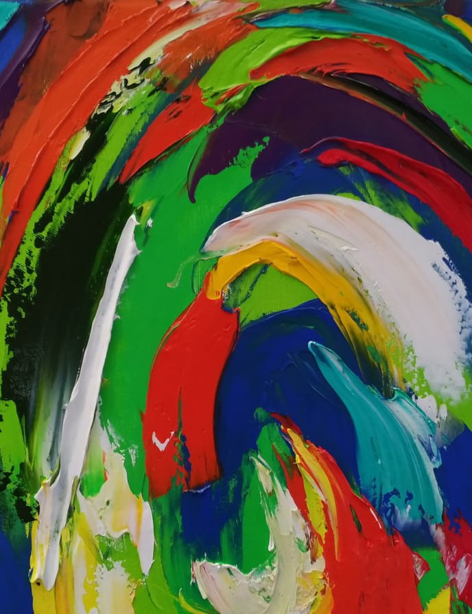 Abstract Oil painting Universe Nina L - 9