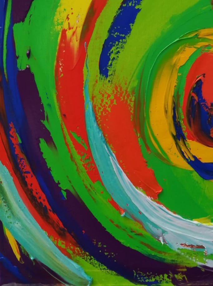 Abstract Oil painting The Universe Nina L - 5
