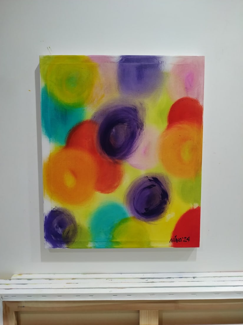 Abstract Oil painting Colored dreams Nina L - 10