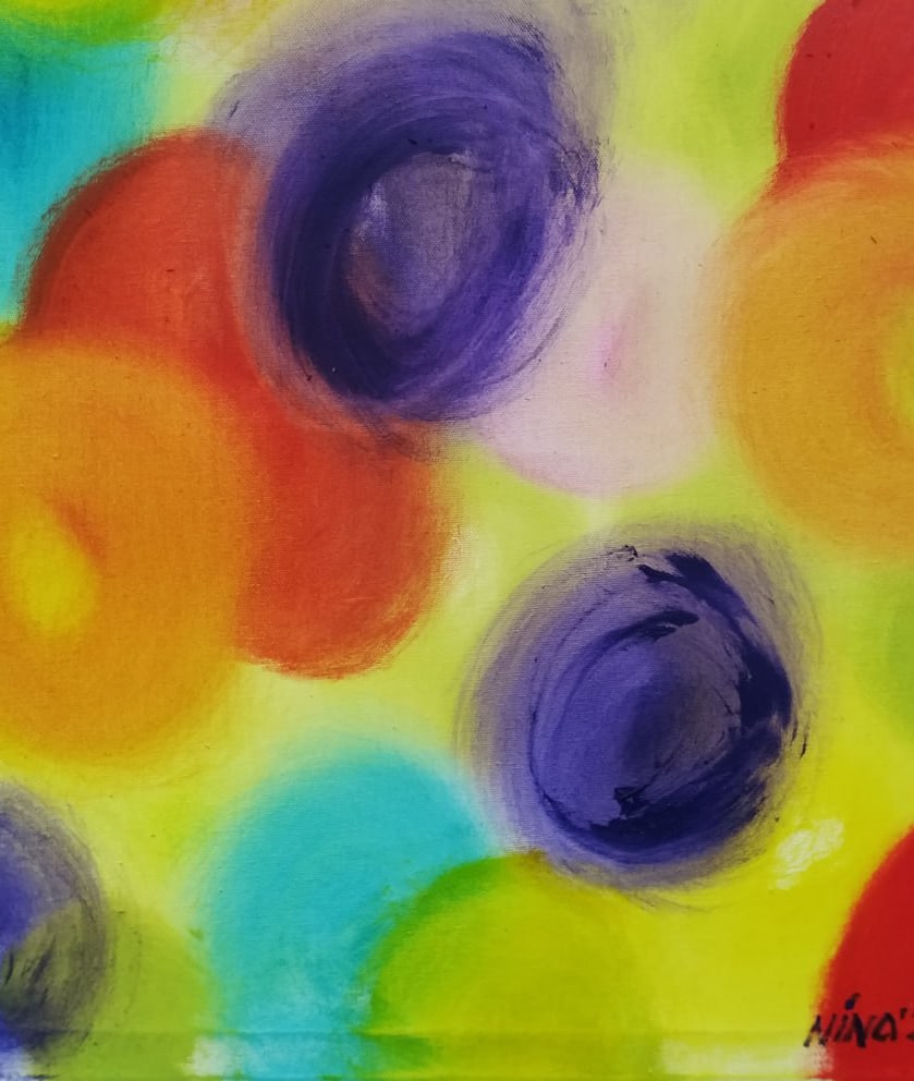 Abstract Oil painting Colored dreams Nina L - 8