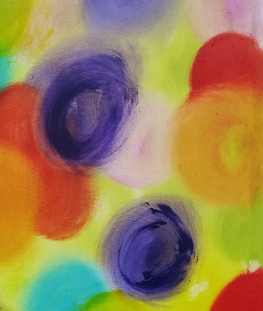 Abstract Oil painting Colored dreams Nina L - 9