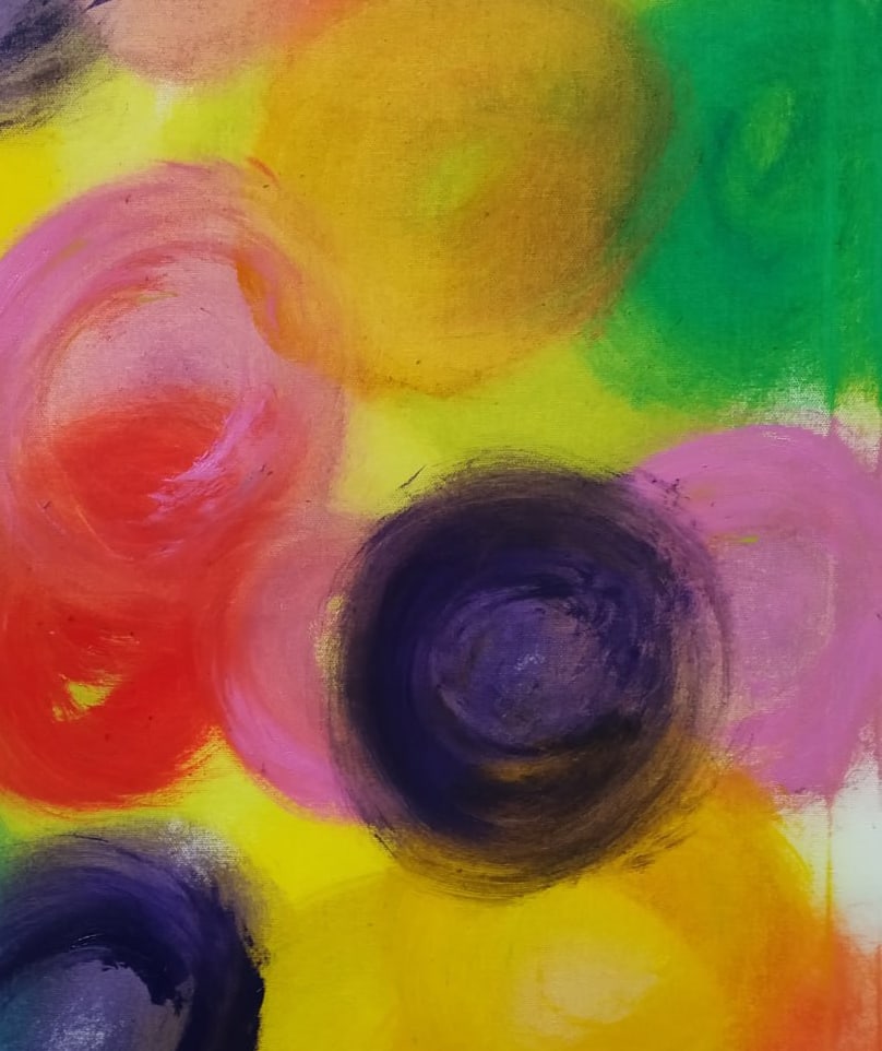 Abstract Oil painting Colored dreams Nina L - 9