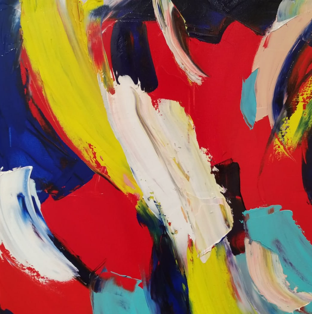 Abstract Oil painting Love Nina L - 2