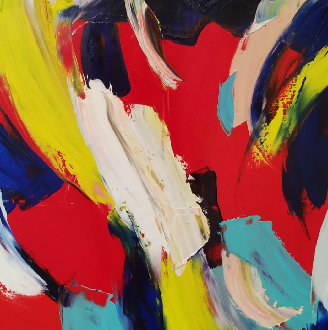 Abstract Oil painting Love Nina L - 7