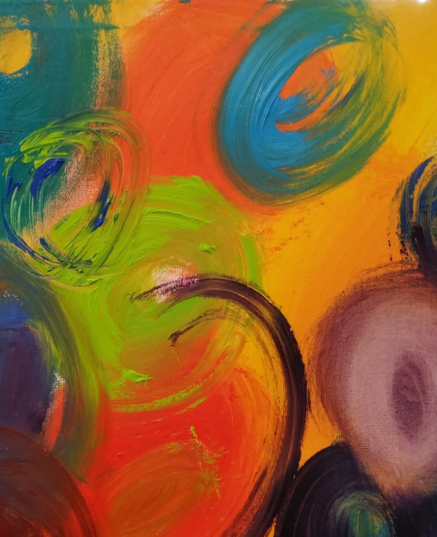 Abstract Oil painting Colored dreams Nina L - 7