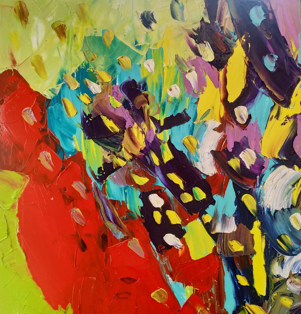 Abstract Oil painting Watermelon Nina L - 2