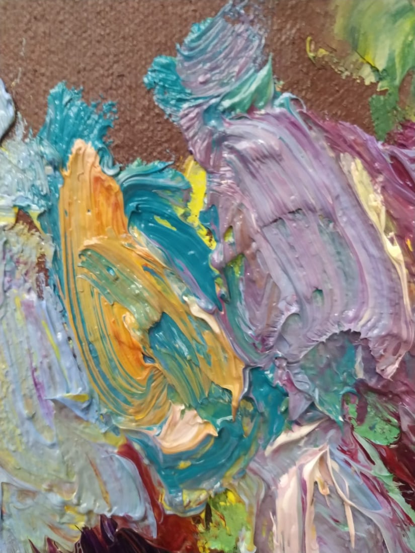 Oil painting Thistles Nina L - 2