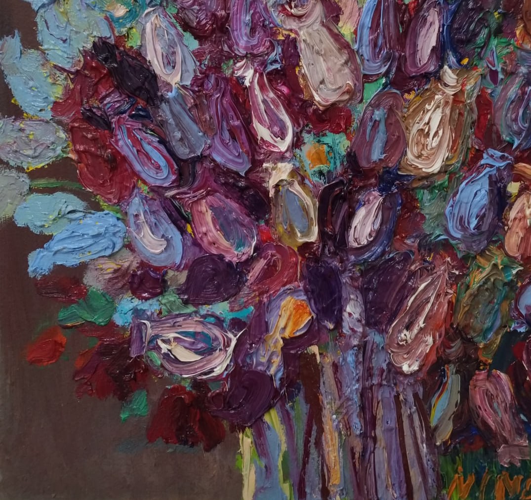 Oil painting Thistles Nina L - 7