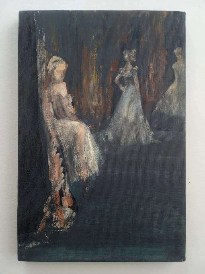 Acrylic painting ballet series Behind the scenes 5 Natalia V. - 2