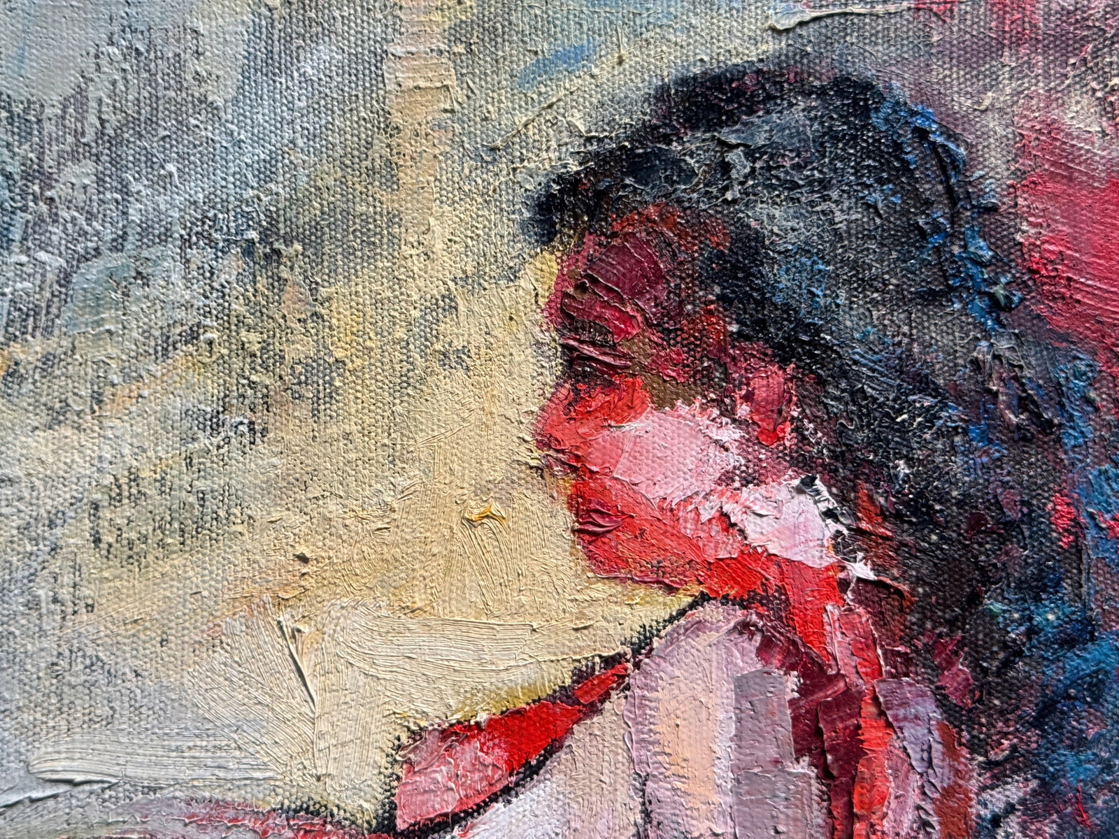 Abstract Oil painting with frame Nu K. Leonid - 4