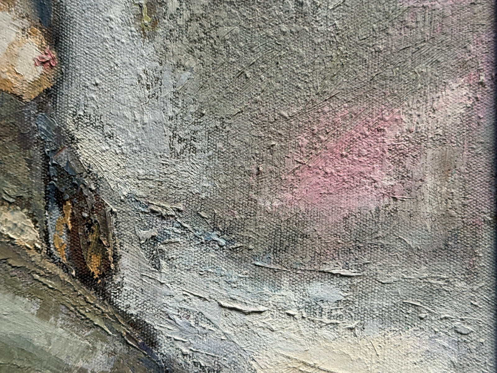 Abstract Oil painting with frame Figure K. Leonid - 5