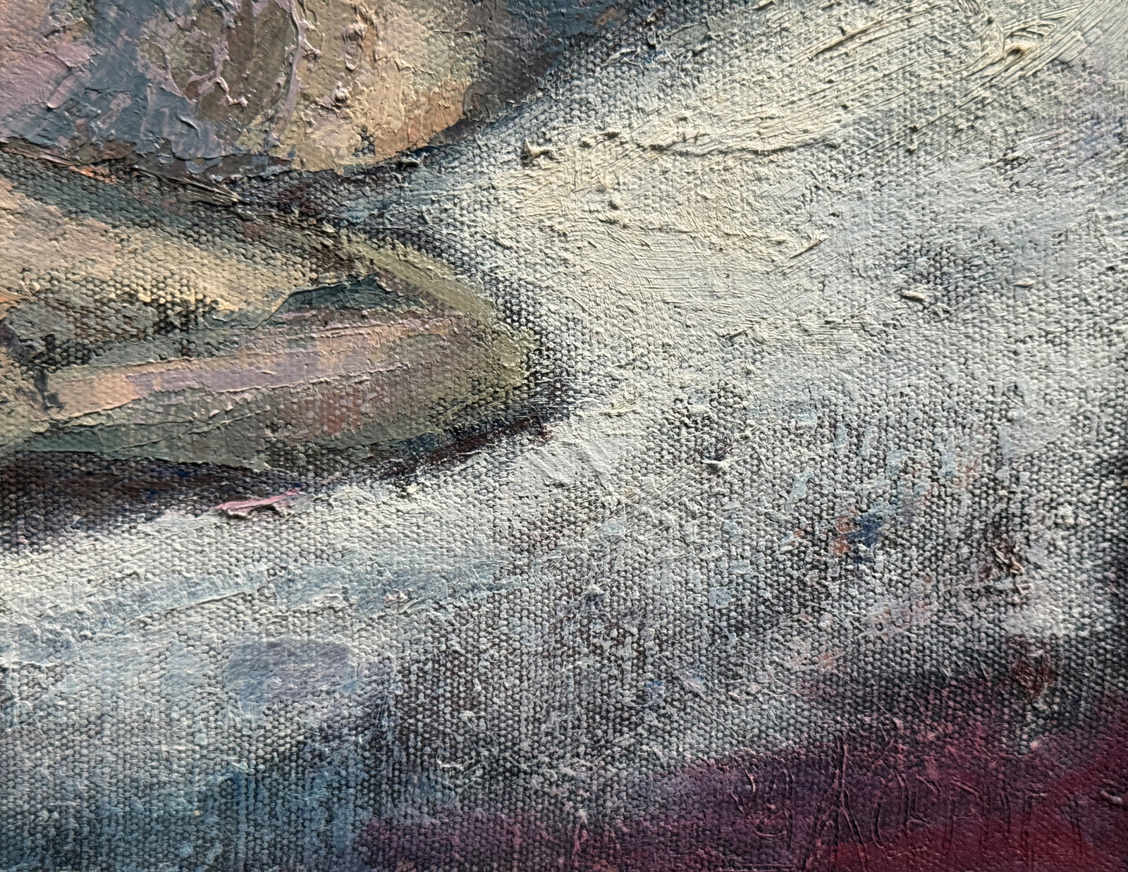 Abstract Oil painting with frame Figures K. Leonid - 8