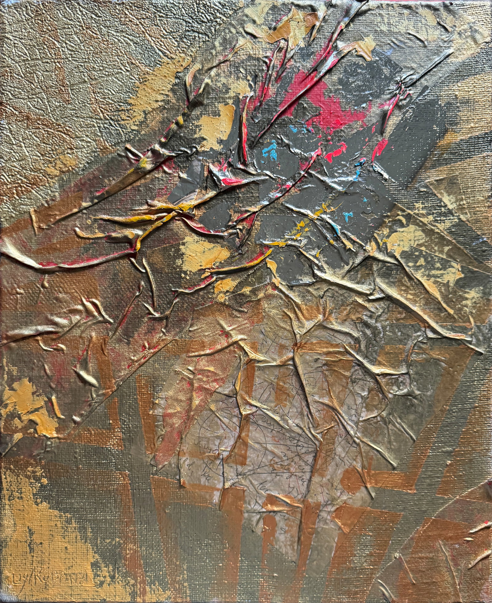 Perception of the author's technique Oil painting with frame Gold K. Leonid: Title: Perception of the author's technique Oil painting with frame Gold K. Leonid Description: 650KK Painter: K. Leonid S?ze: 50x40 cm/ 19.68x15.74 inches Components: oil, acrylic, canvas Original