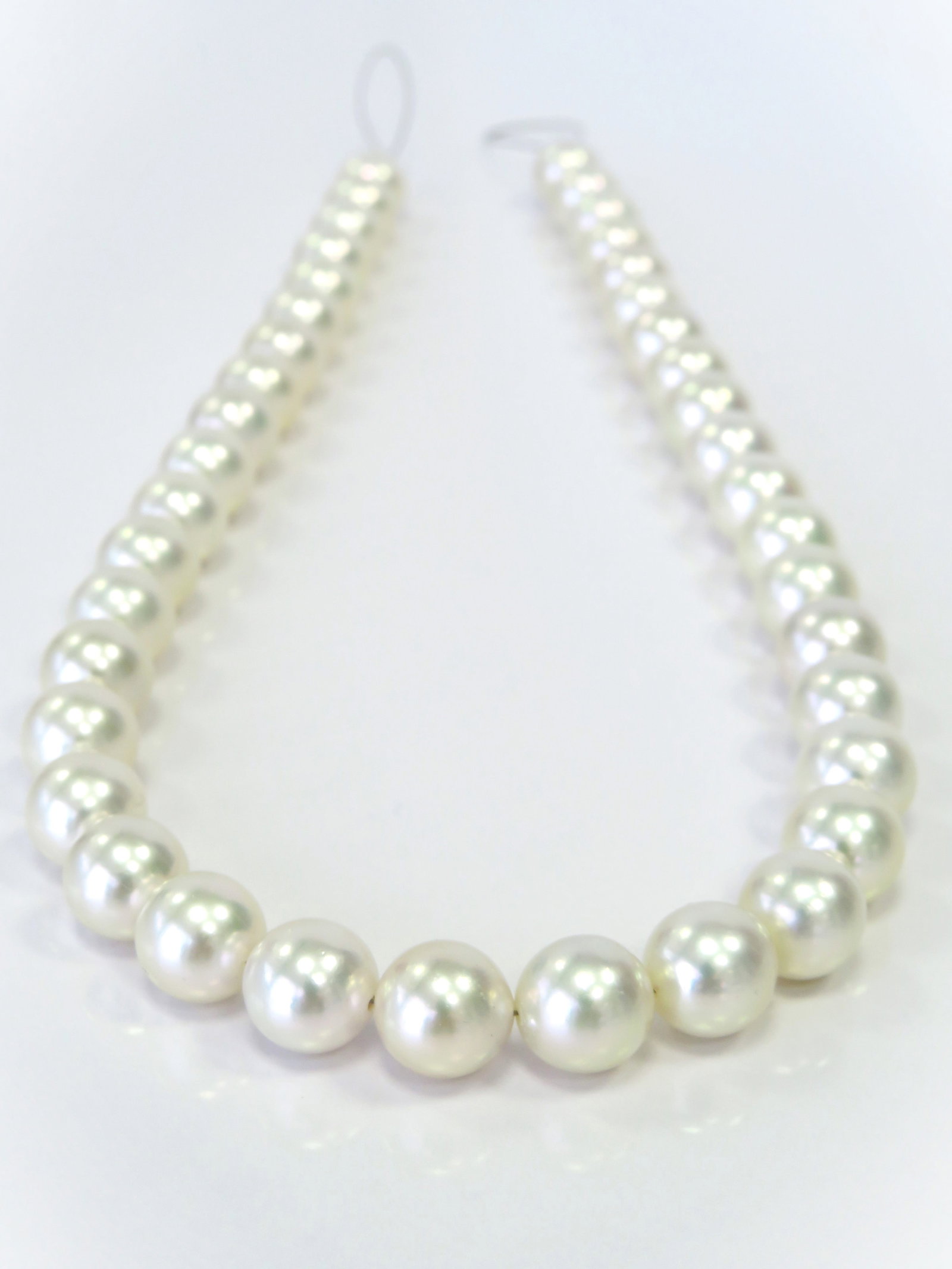 10-10.5mm Round White Akoya Necklace Strand (Extremely Rare Big Size) - 2