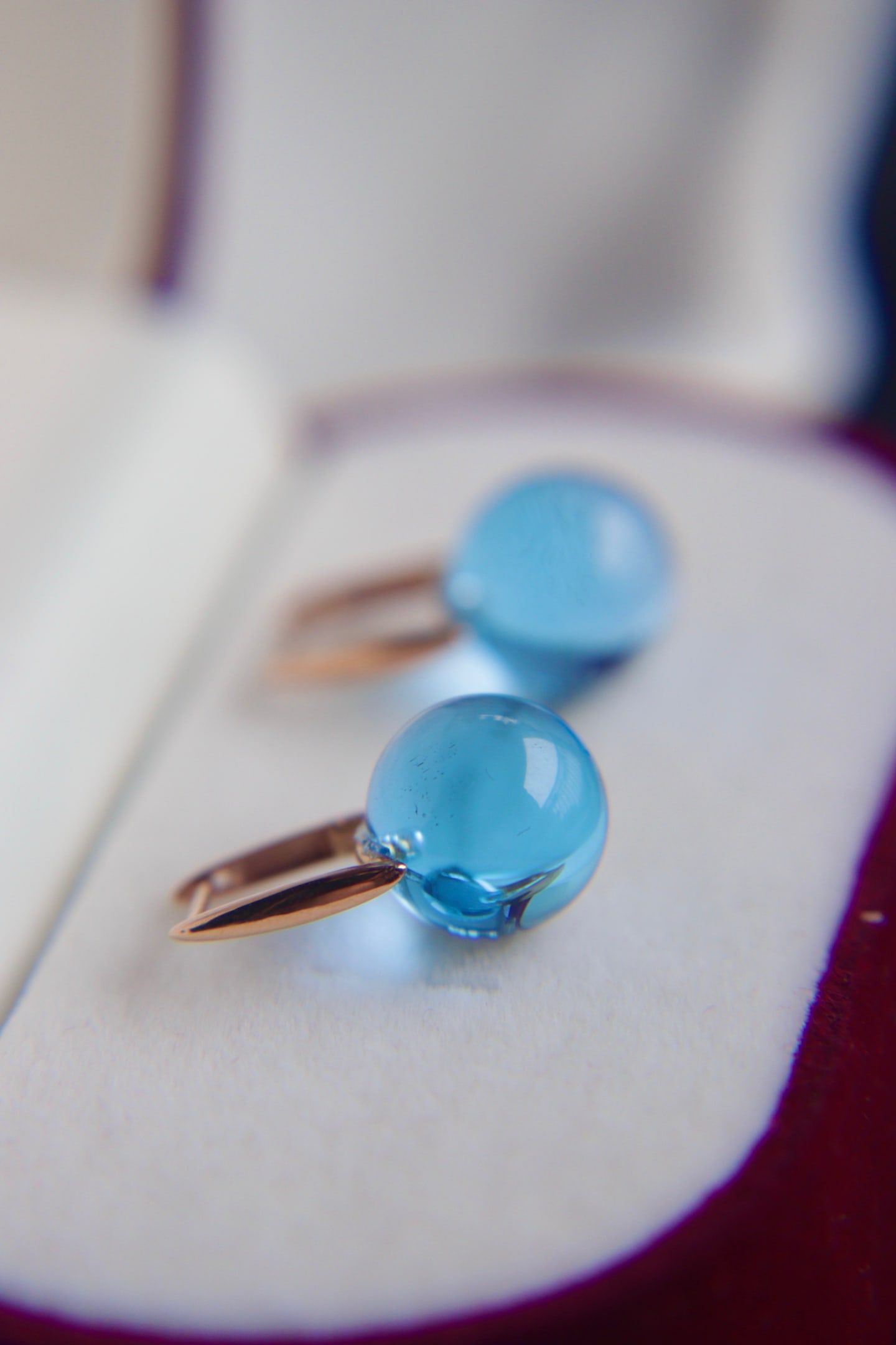18K Gold Natural Topaz Earrings - 3