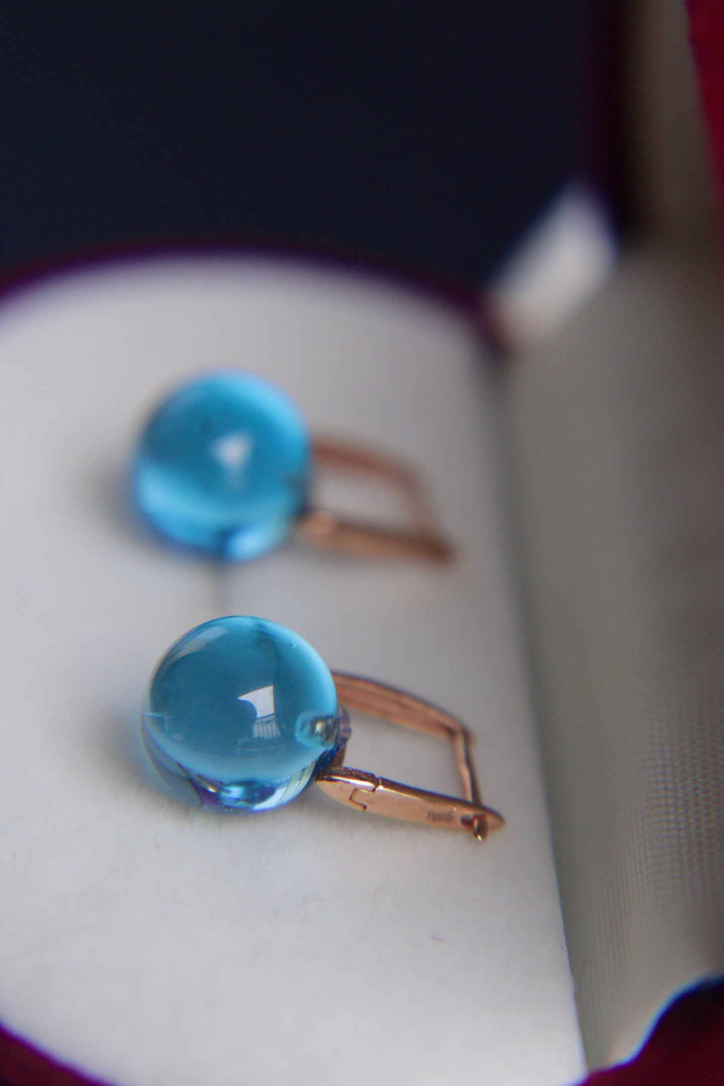 18K Gold Natural Topaz Earrings - 4