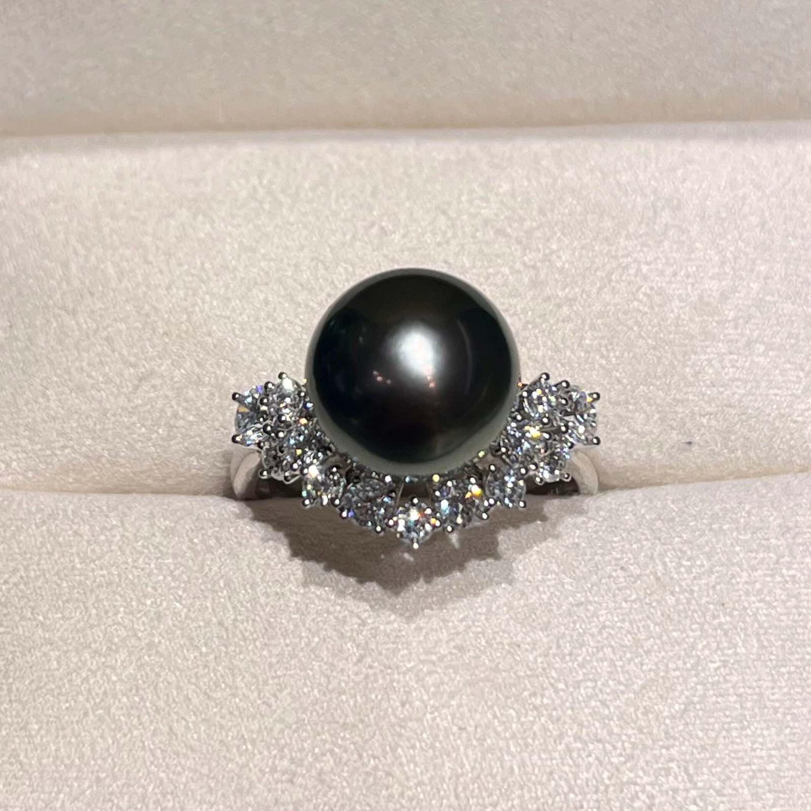 18K Gold Tahitian Pearl Ring - 2