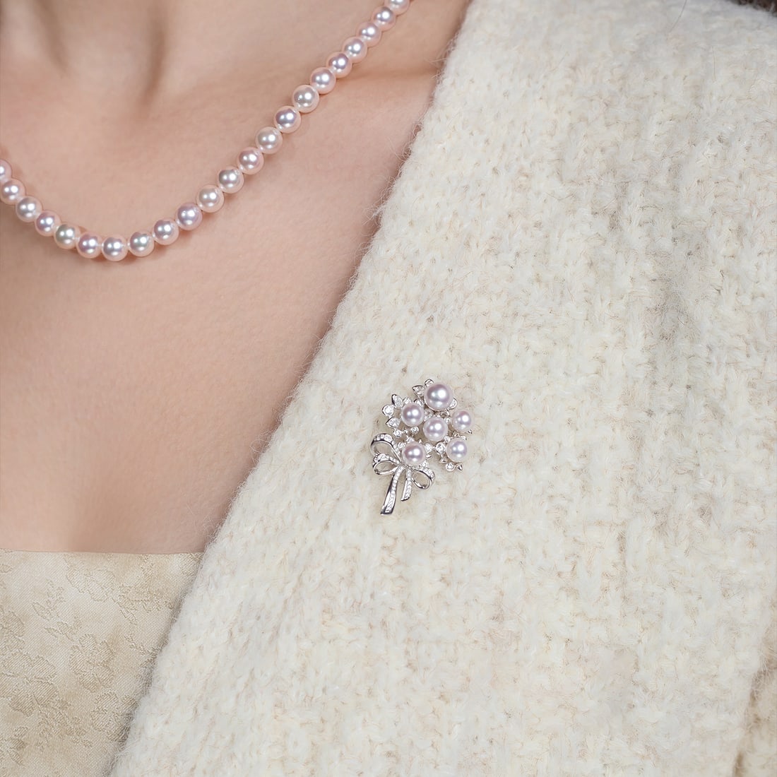 S925 Silver Saltwater Pearl Brooch - 2