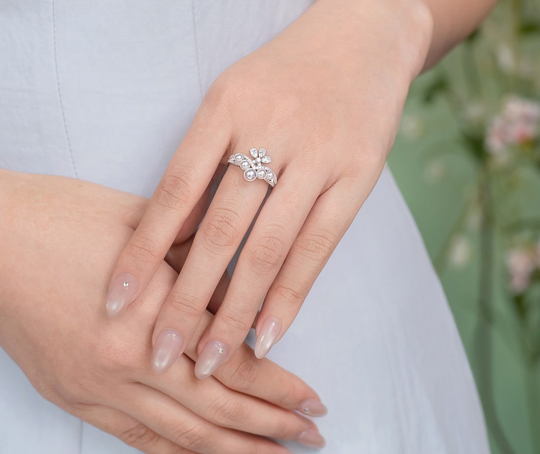 S925 Silver Seawater Pearl Ring - 2