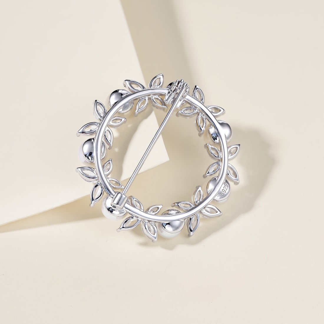 S925 Silver Seawater Pearl Brooch - 2