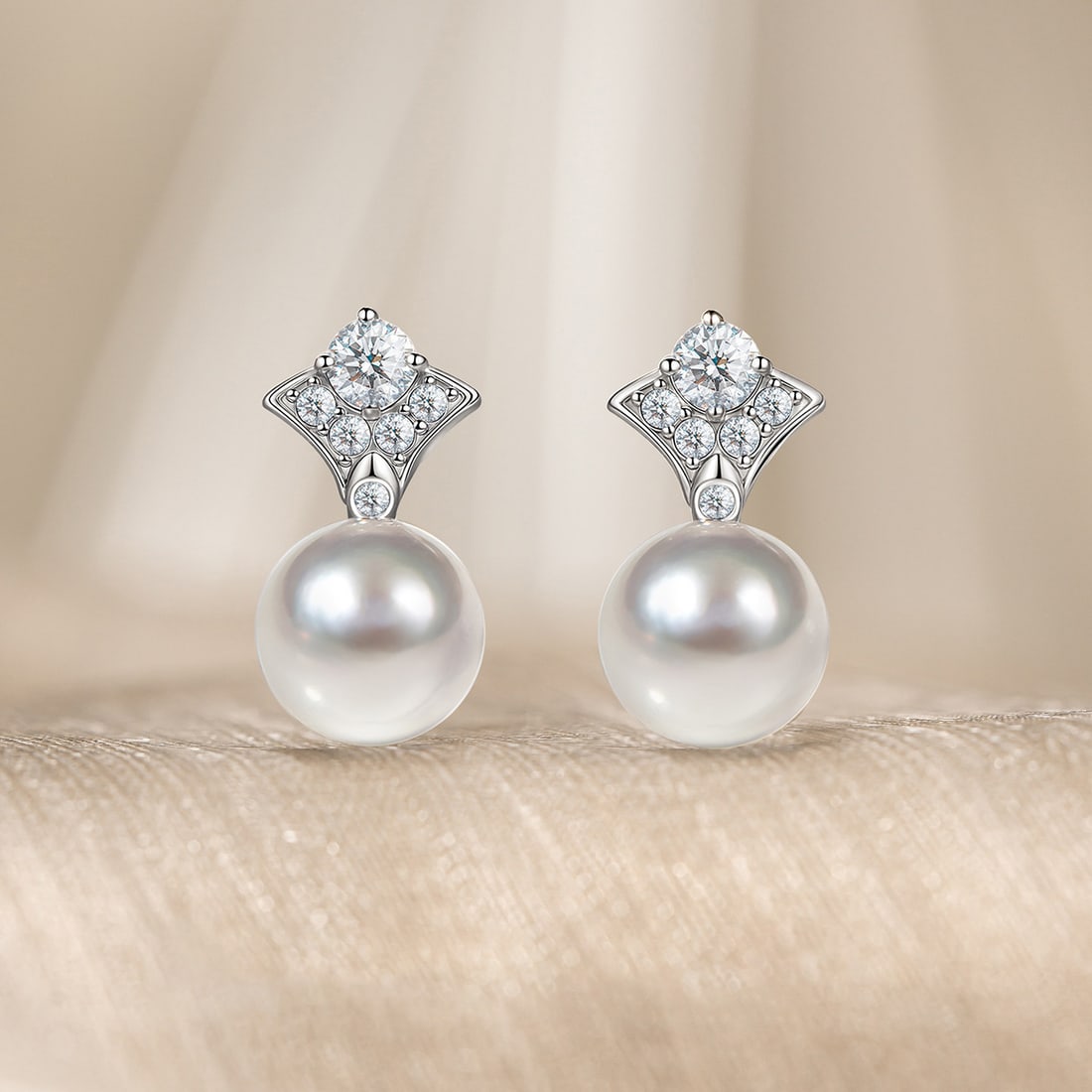 S925 Silver Seawater Pearl Earrings - 3