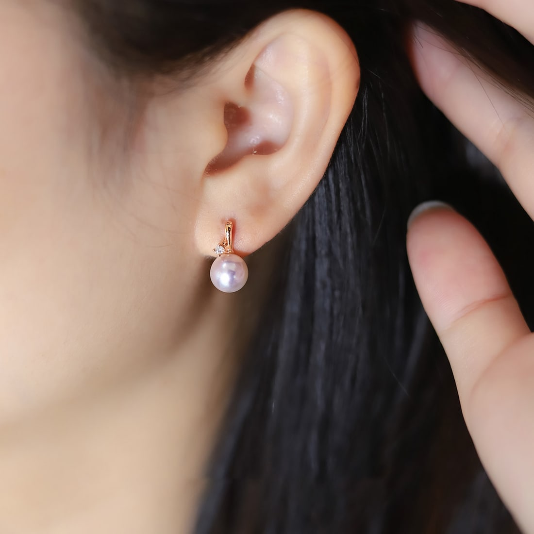 18K Gold Akoya Pearl Earrings - 2
