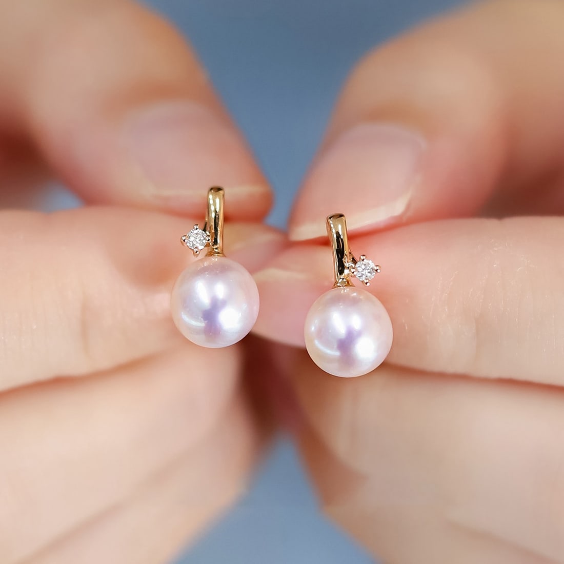 18K Gold Akoya Pearl Earrings - 3
