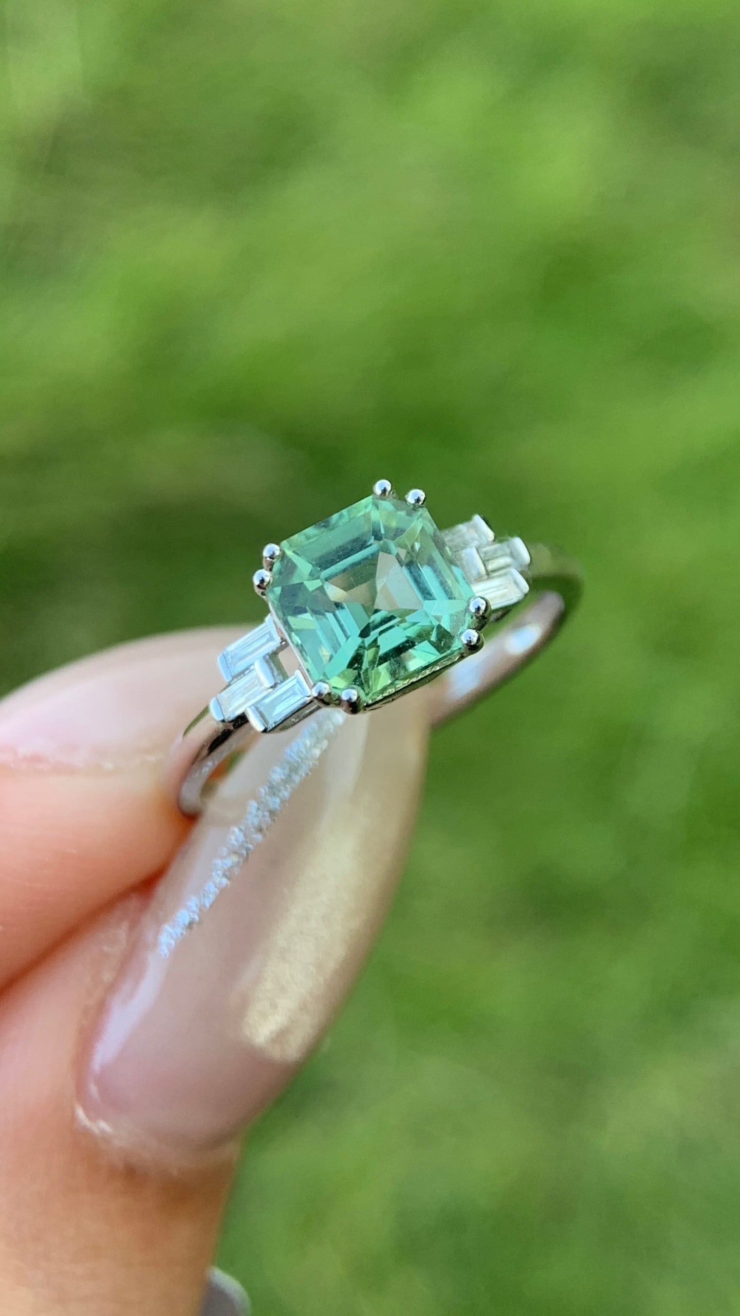 18K Gold Green Tourmaline Ring - 2
