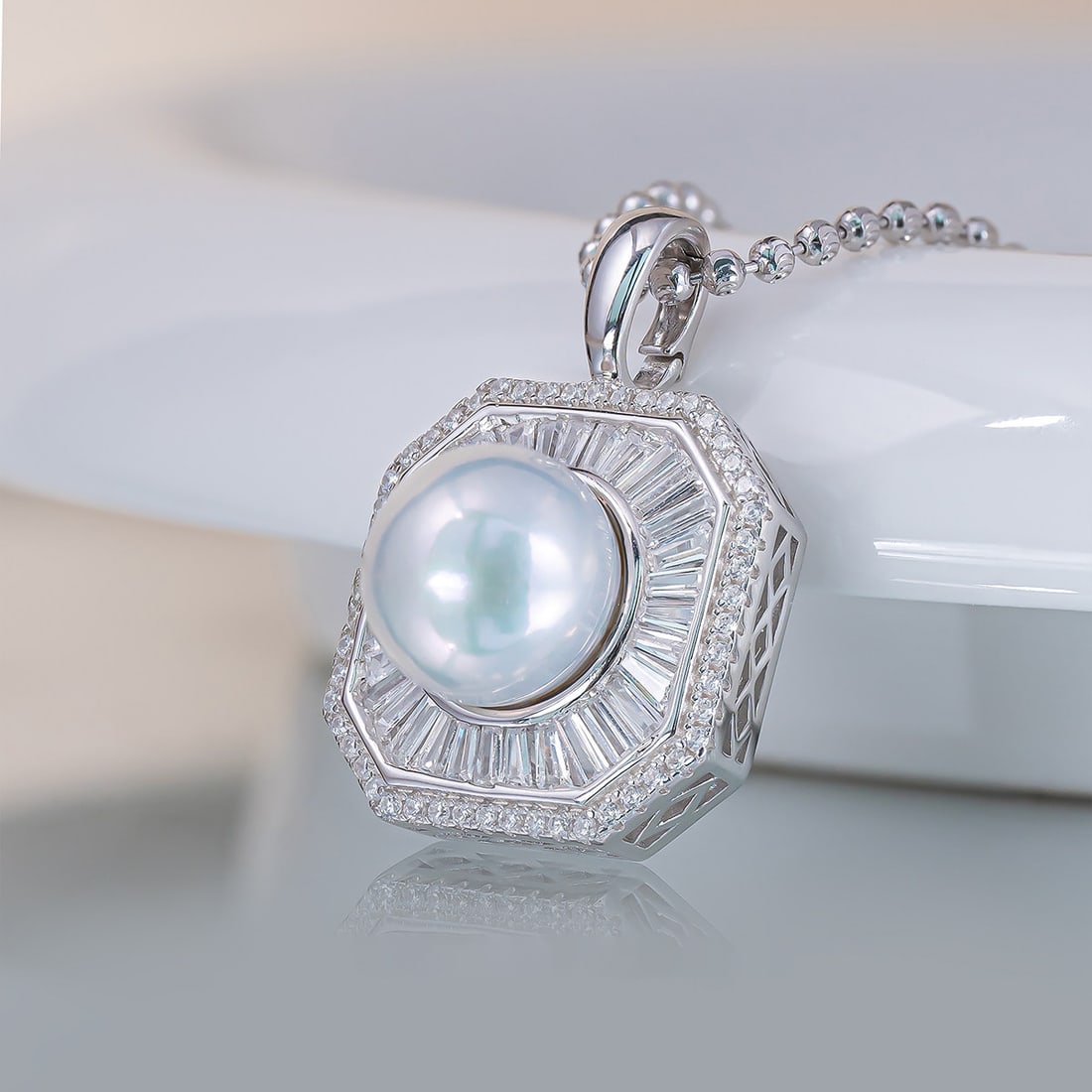 S925 Silver AKOYA Freshwater Pearl Pendant - 2