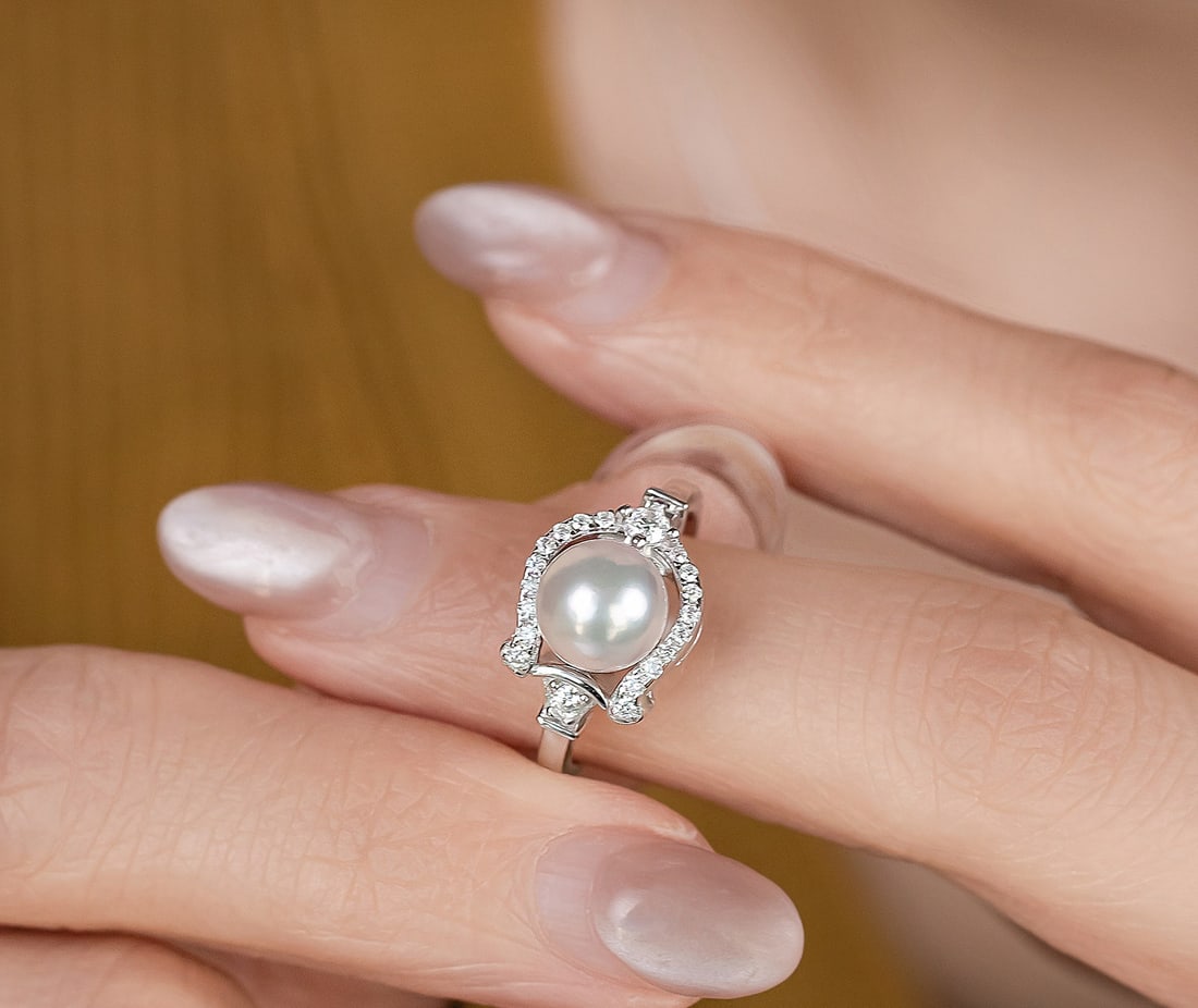 S925 Silver AKOYA Seawater Pearl Ring - 2