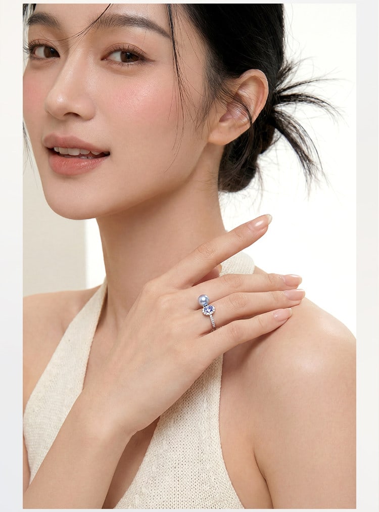 18K Gold Seawater Pearl Ring - 2