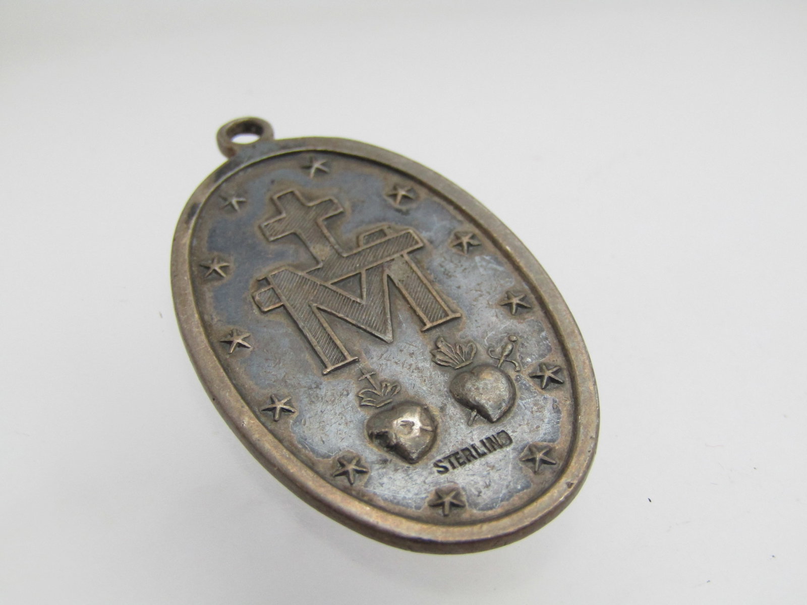 Vintage Sterling Blessed Mother - Mary Conceived Without Sin..1950's-1960's - 4