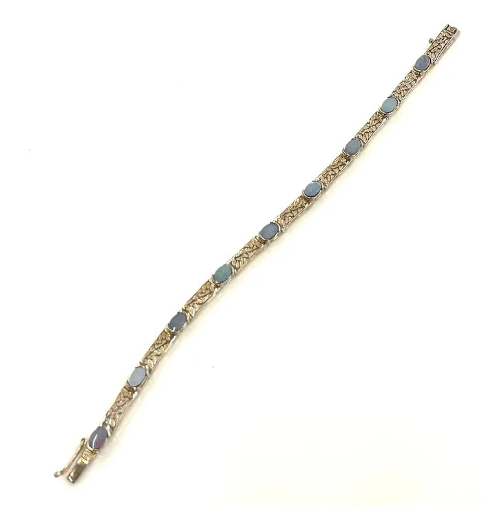Vintage Sterling Silver Filigree Bracelet - 7