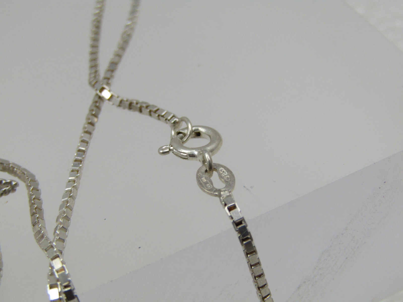 Vintage Sterling Filigree Maltese Cross Necklace, 20" Box Chain, Signed - 5