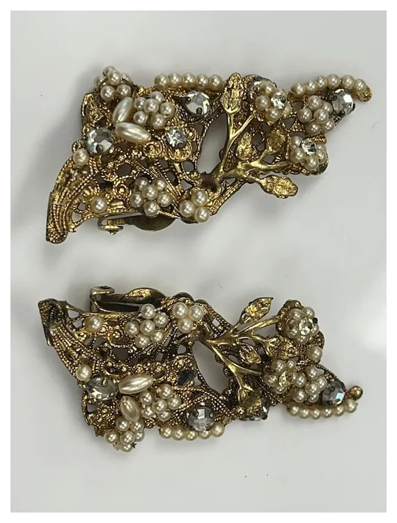 Vintage Multi Strand Bracelet and Statement Earring Set - 7