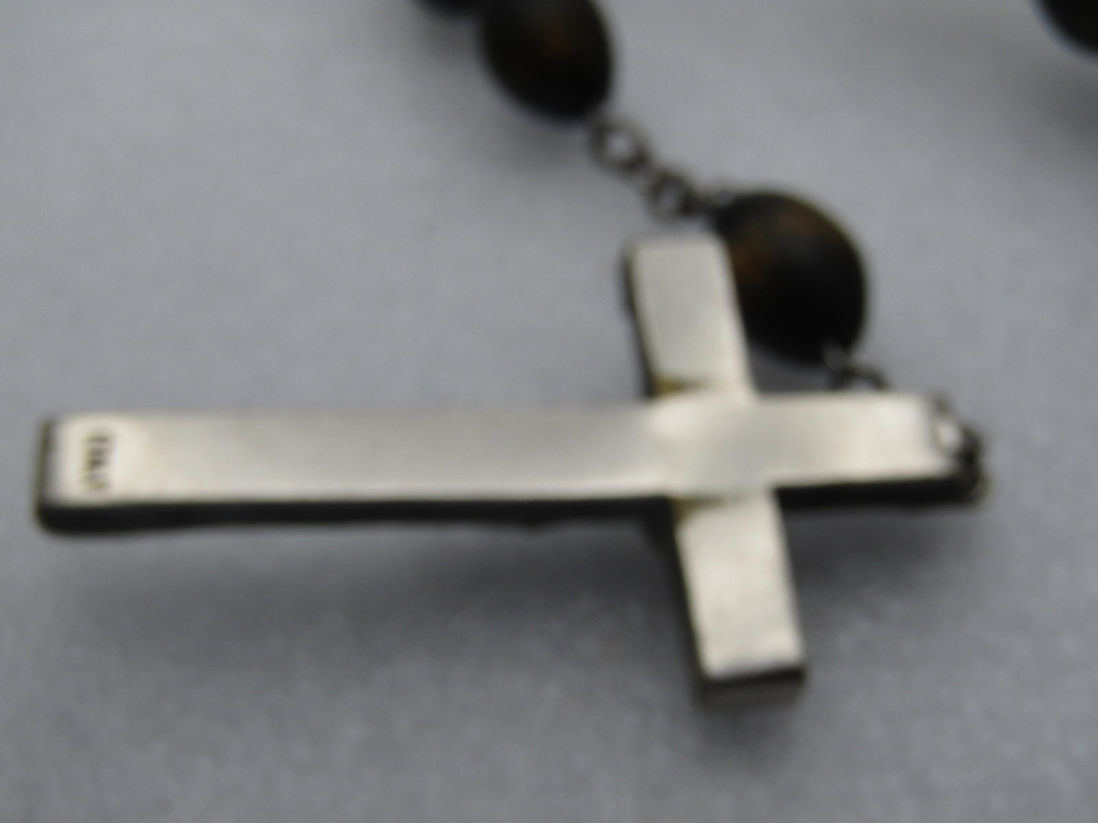 Vintage Black Wooden Beaded Rosary, Italy, Possibly Priest's , Mid-Century - 5