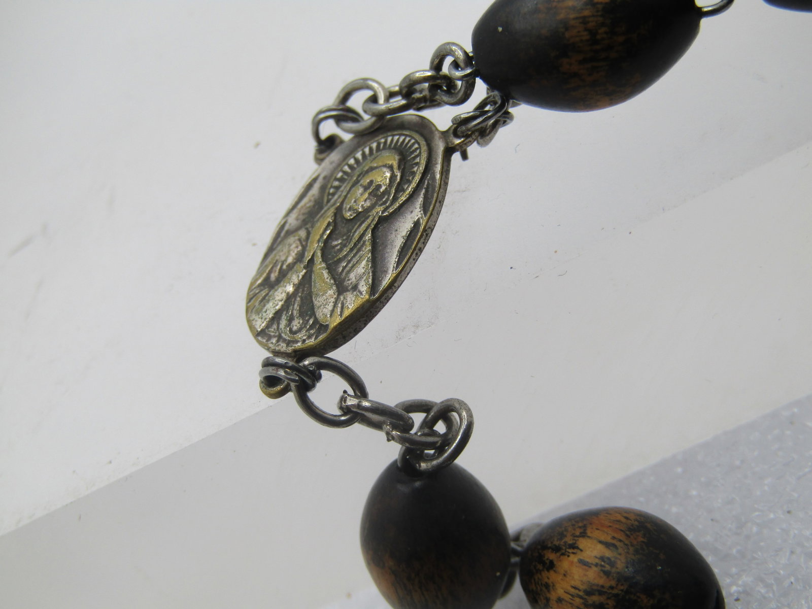 Vintage Black Wooden Beaded Rosary, Italy, Possibly Priest's , Mid-Century - 7