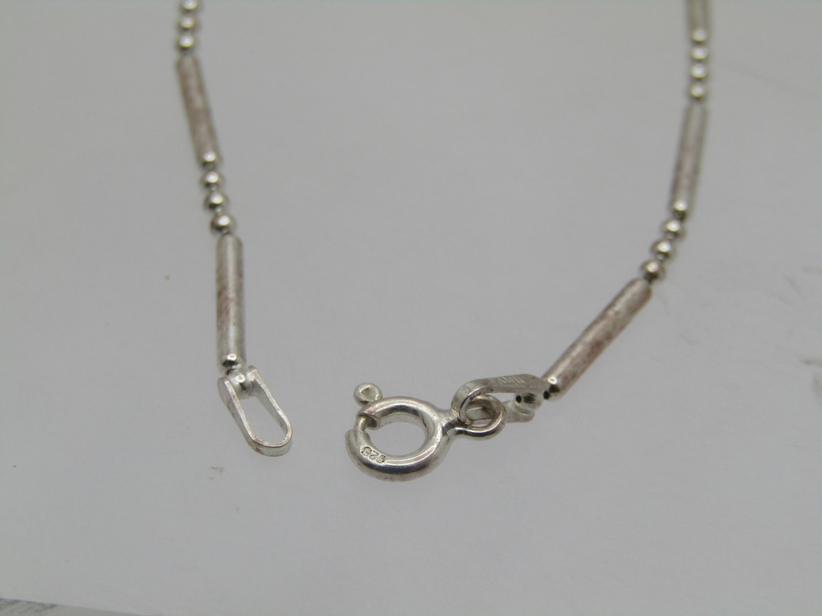 Sterling Bar & Ball Link Bracelet, 7.5", Italy , 1990's. Unisex - 3