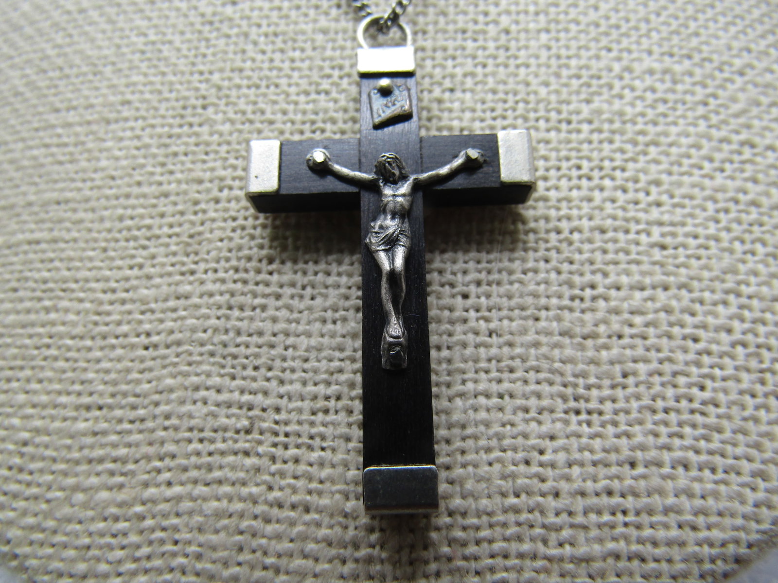 Vintage Cruicifix Necklace, 18", Unisex, 1950's-1960's, France, Unisex - 5