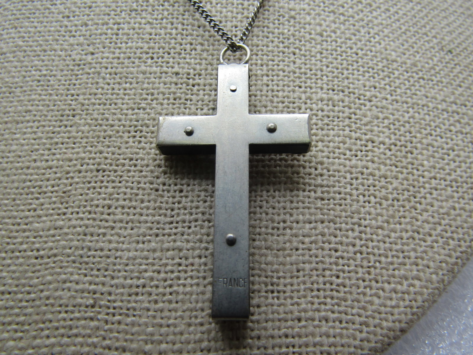 Vintage Cruicifix Necklace, 18", Unisex, 1950's-1960's, France, Unisex - 6