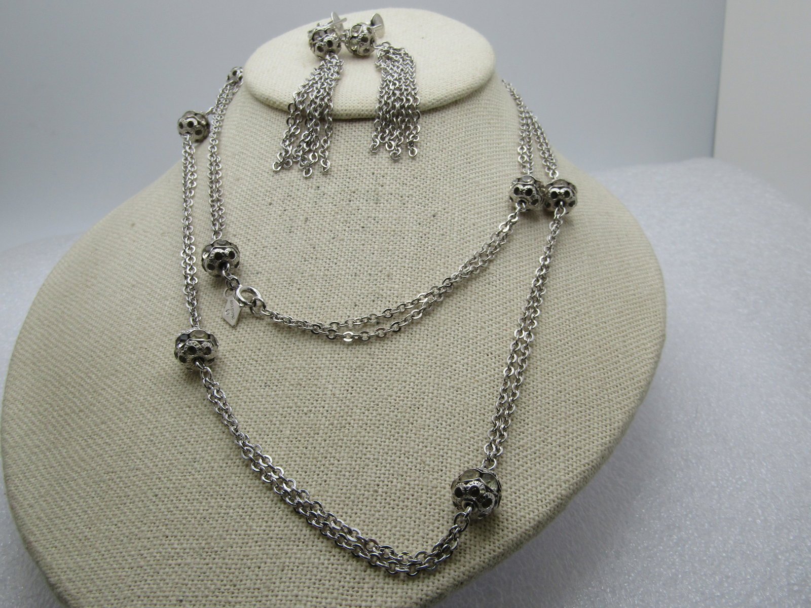 Vintage Rhinestone Filigree Orb Beaded Necklace Earrings Set, 1960's-1970's, Sarah Coventry - 3