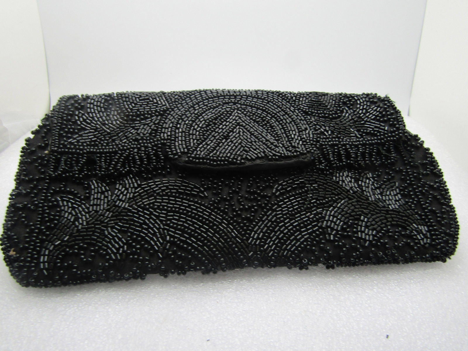 Vintage Wolborg Black Beaded Clutch Purse, 1950's-1960's - 2